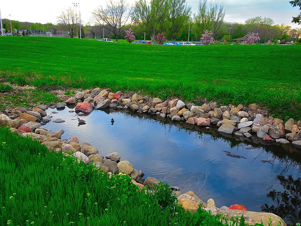 small retention pond