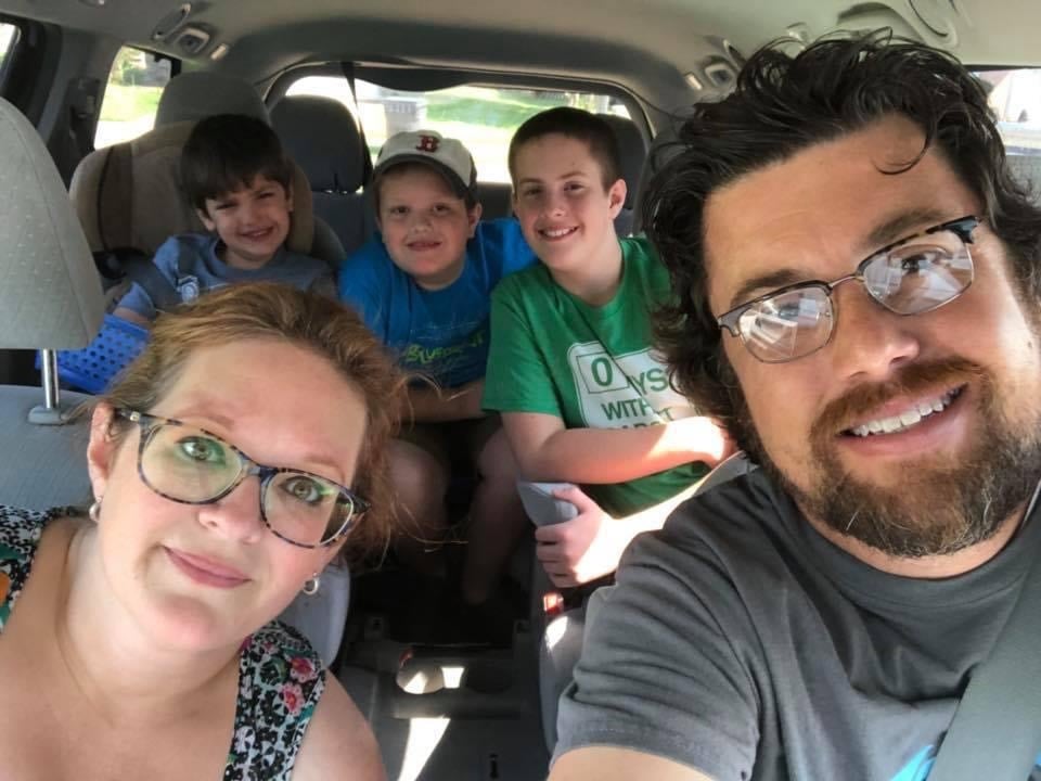 Will Comstock with his family