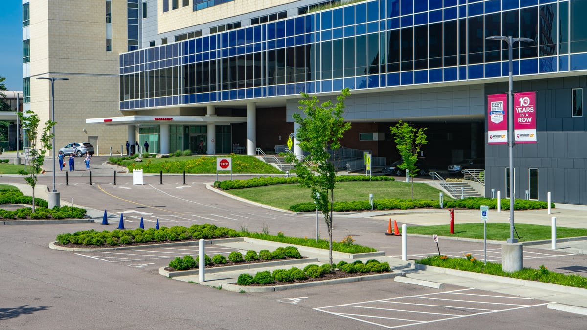Methodist university hospital parking lot landscaping