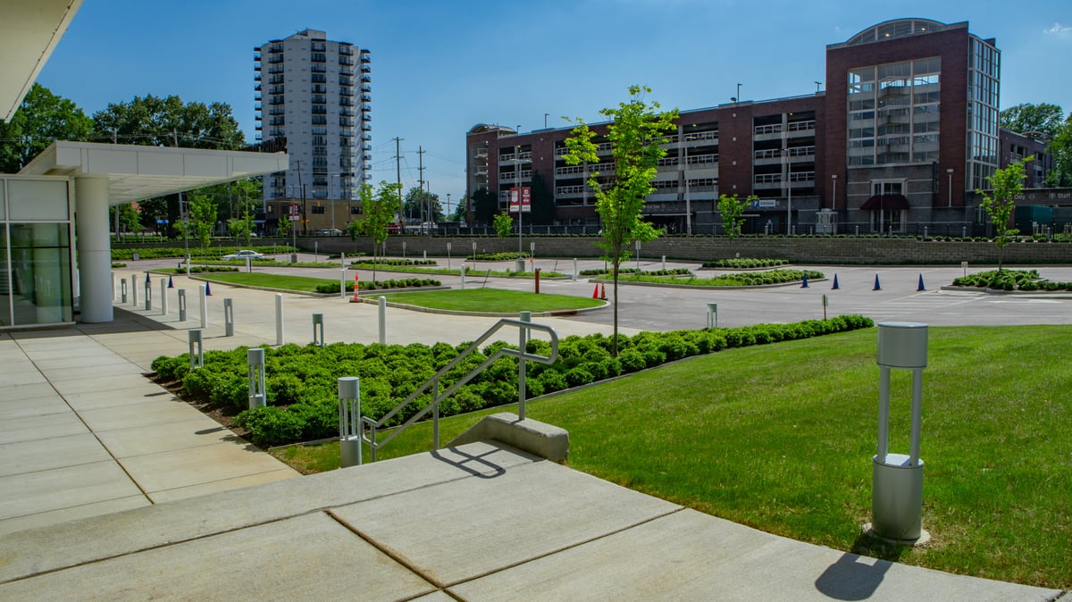 Methodist University Hospital well maintained lawn and landscape beds