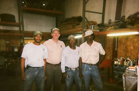 Michael with Bernard, Charles and James