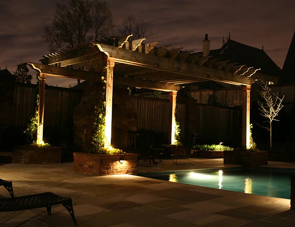 Landscape lighting in Houston