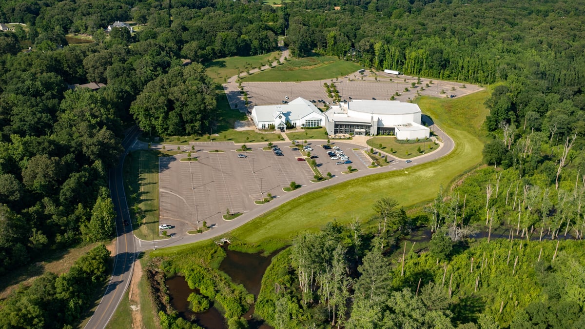 Aerial Commercial landscaping life church