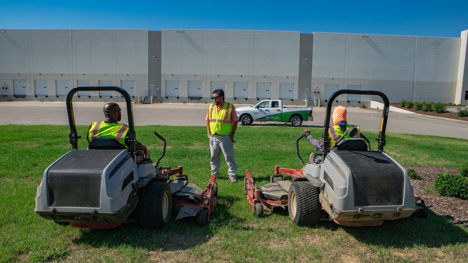 Warehouse, fulfillment centers and industrial property mowing