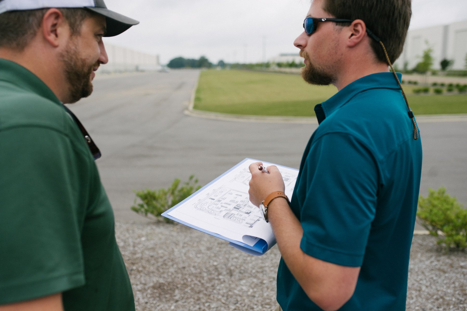 snow and ice management team making plan for winter