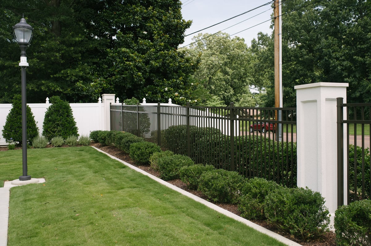 landscaping with boxwood shrubs