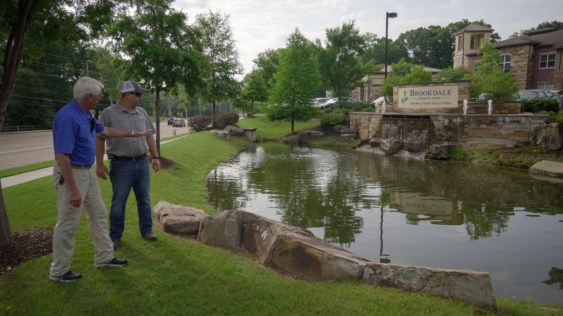 Commercial landscape pond