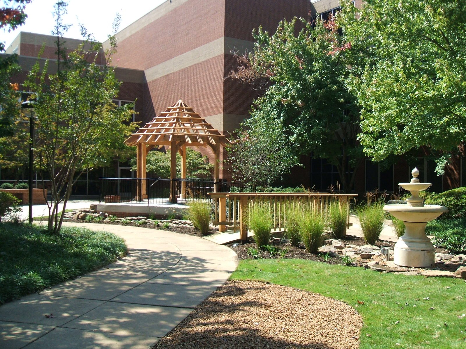 Healing garden at medical facility