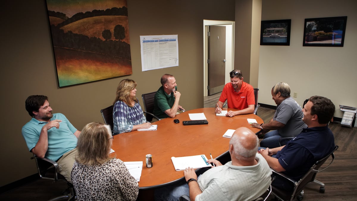 hatcher landscaping team meeting