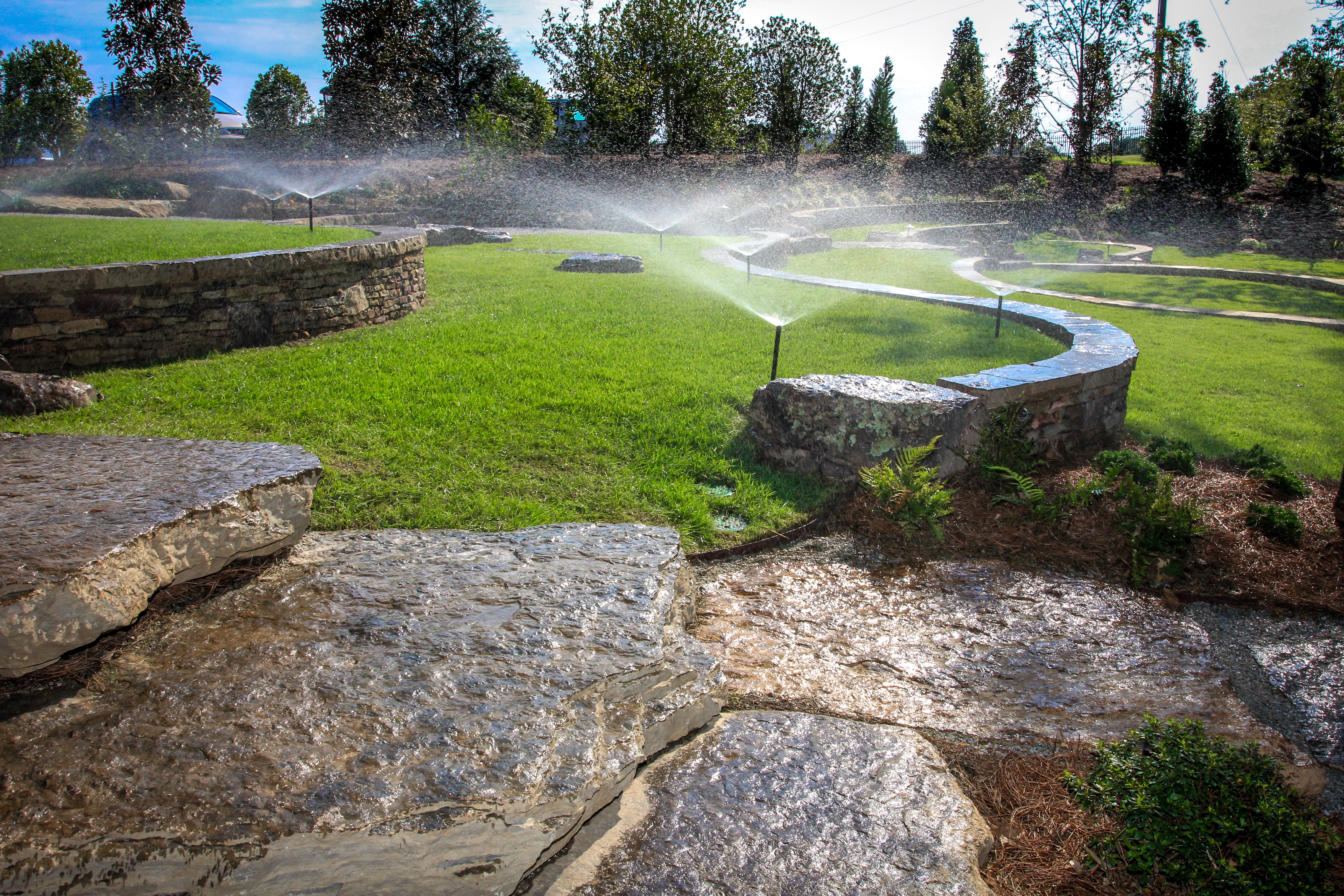 irrigation system designed and installed by Michael Hatcher & Associates