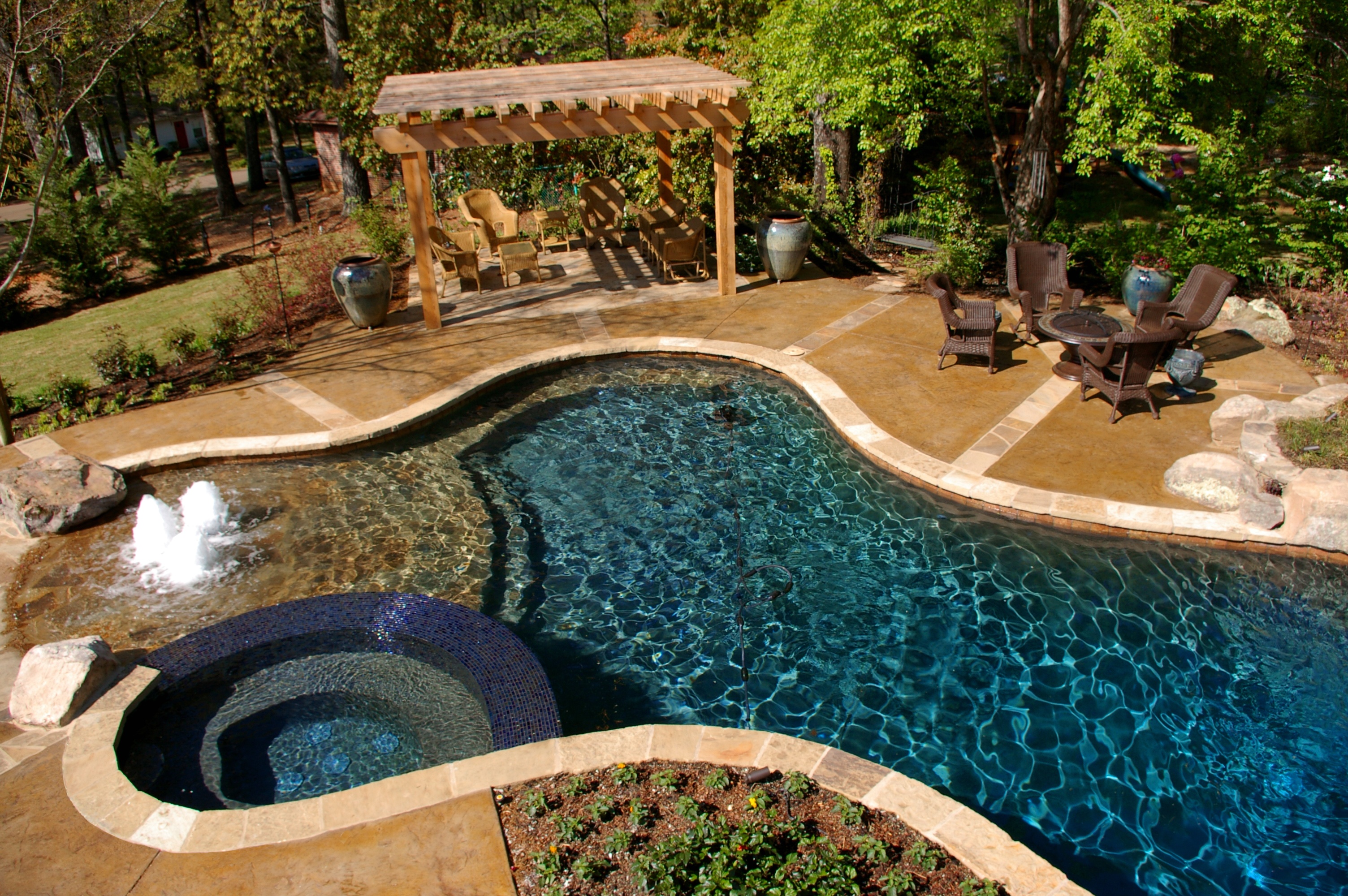 Luxurious Custom Gunite Pools Michael Hatcher And Associates