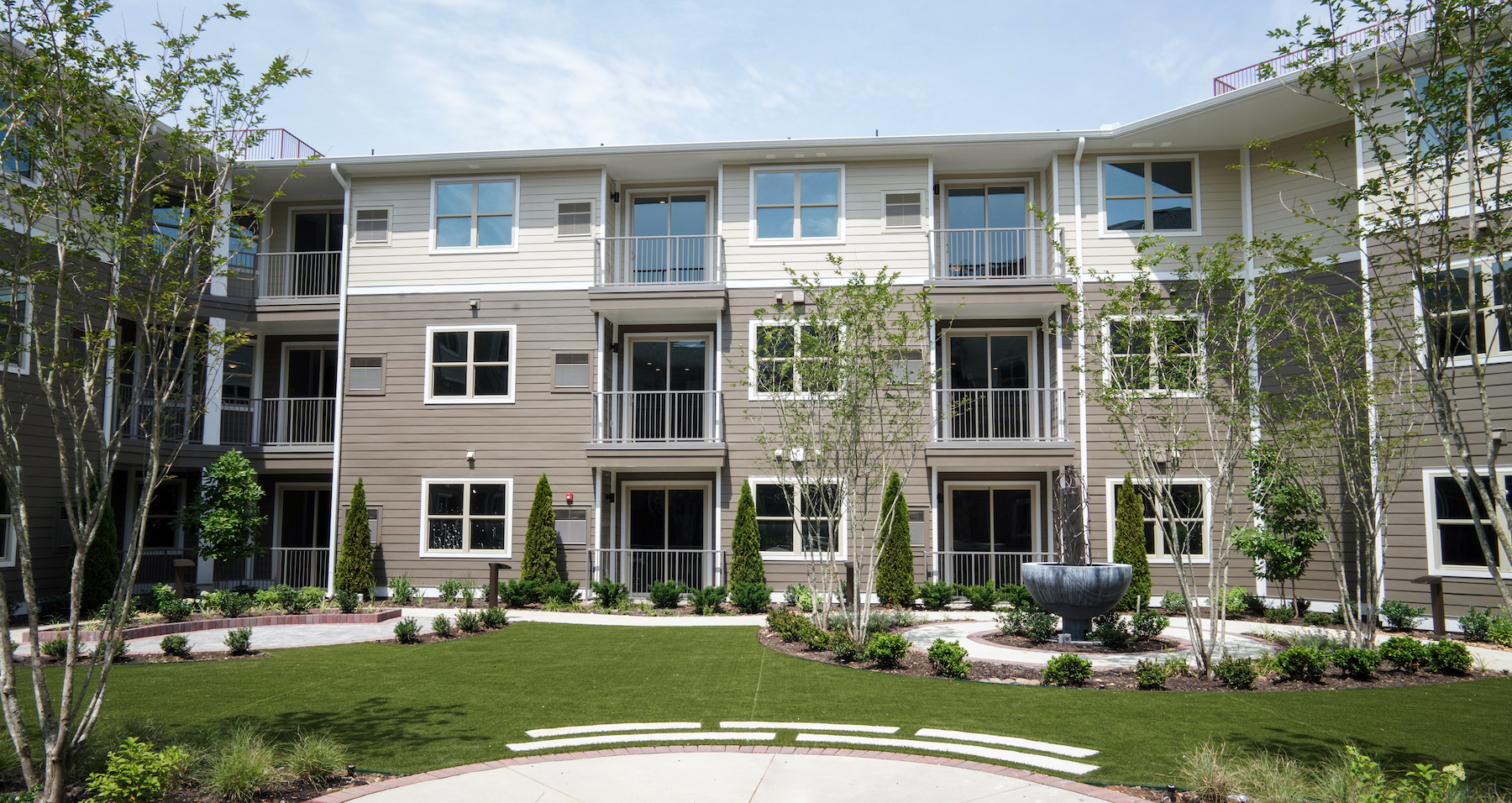 Courtyard Landscaping at a retirement facility